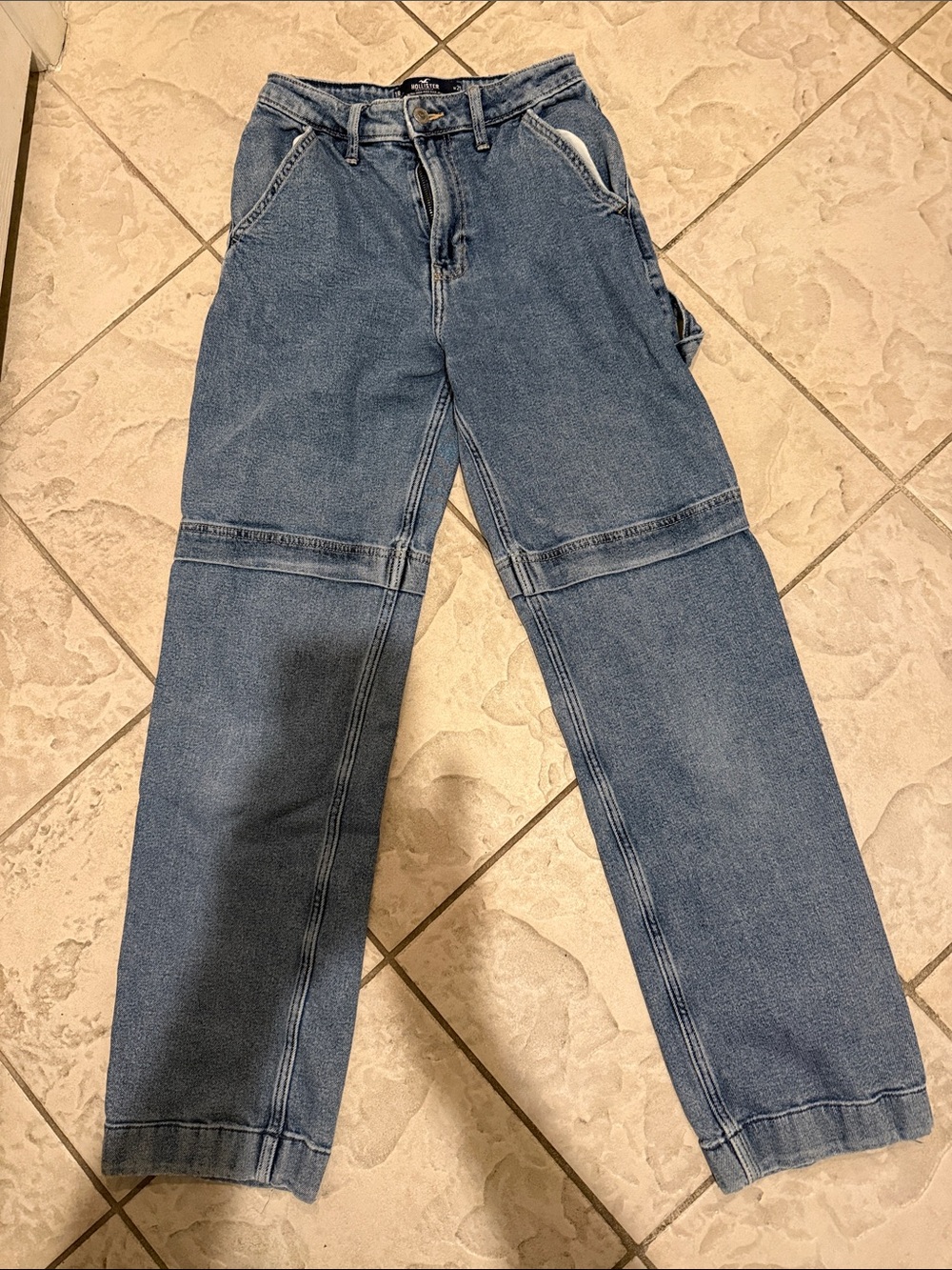 Hollister Light Blue Denim Carpenter Pants